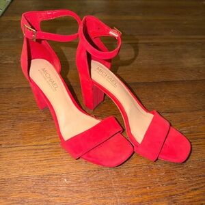 Michael Kors Bold Red Heeled Sandals